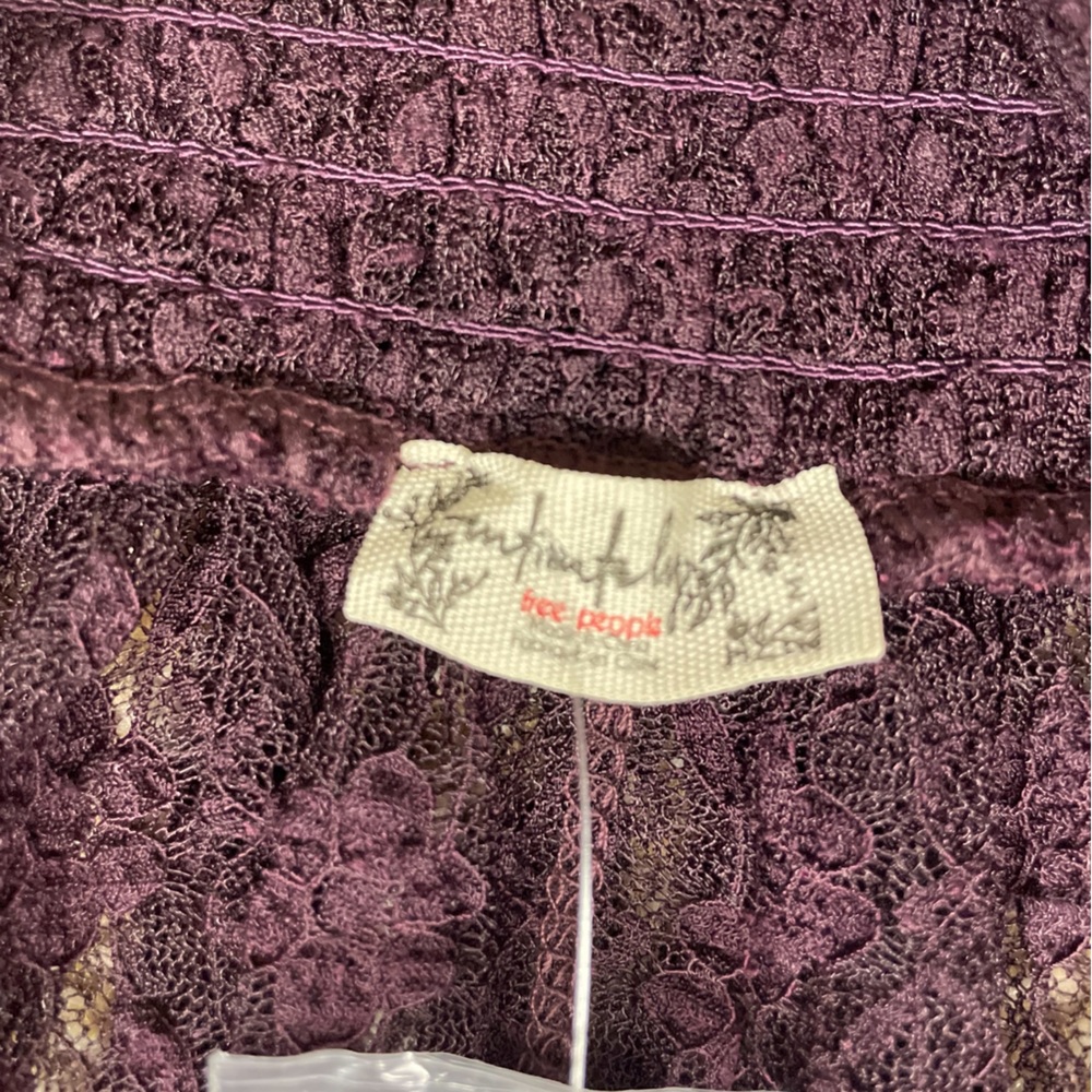 NWT Free People Intimately “Rule The World” Lace Romper in Plum Jam (F) - Picture 11 of 14